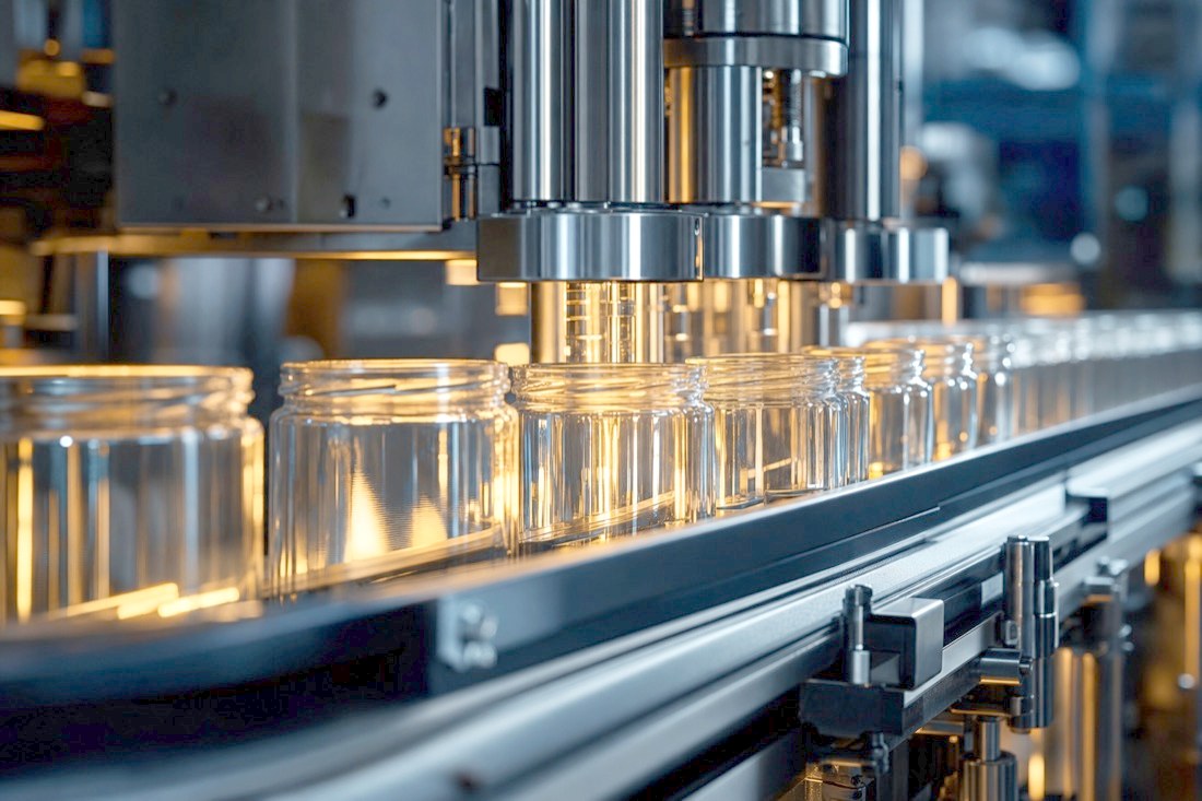 Jar filling and packaging line